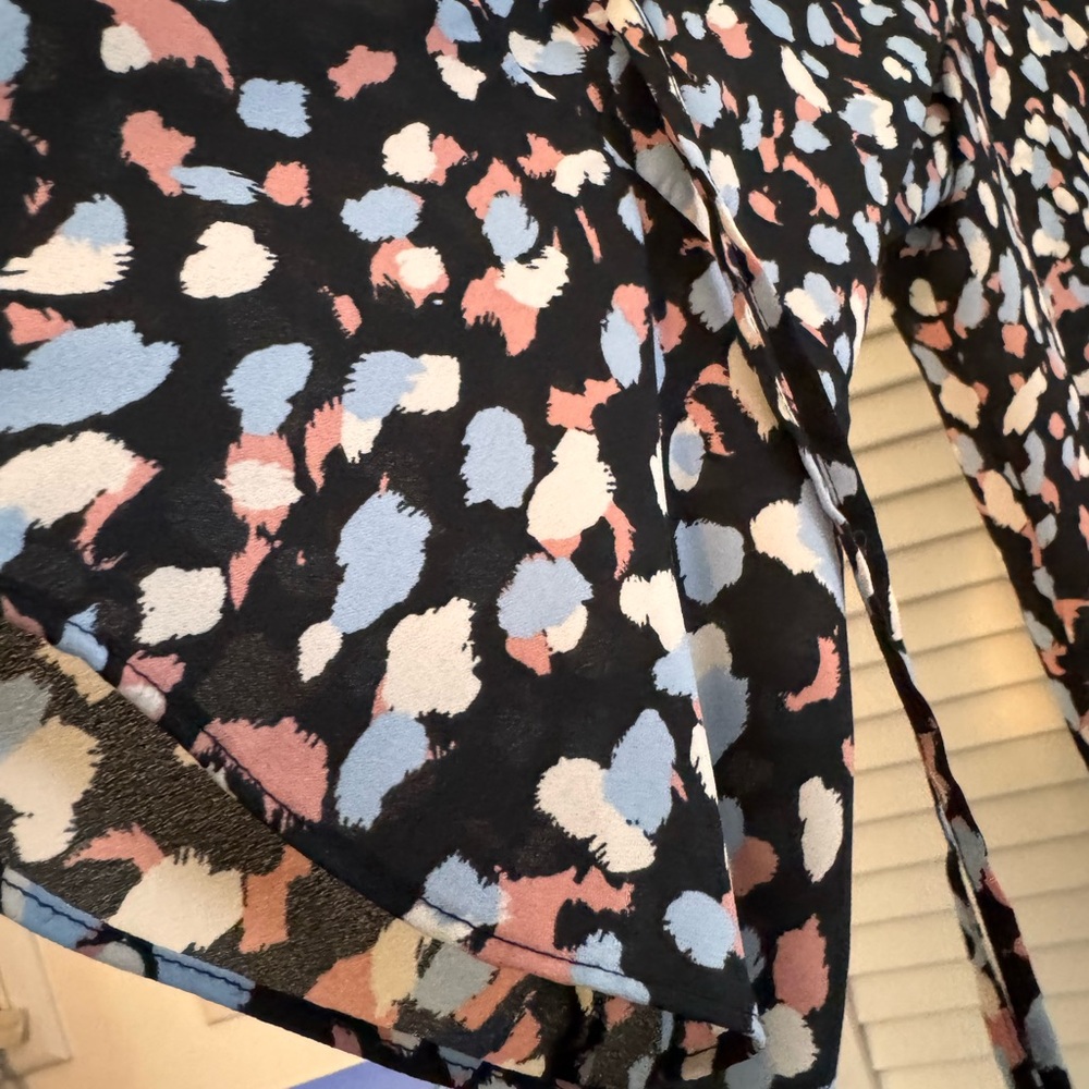 41 Hawthorn Blue and Pastel Patterned Blouse